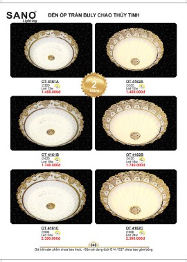 CATALOGUE ĐÈN SANO 2026-2027 ( Chiếc khấu từ 55%-58%)