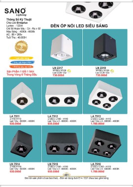 CATALOGUE ĐÈN SANO 2026-2027 ( Chiếc khấu từ 55%-58%)