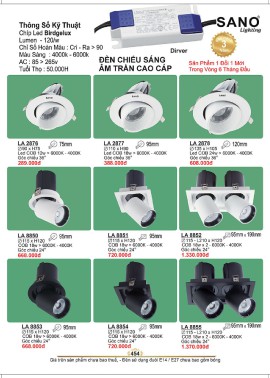 CATALOGUE ĐÈN SANO 2026-2027 ( Chiếc khấu từ 55%-58%)