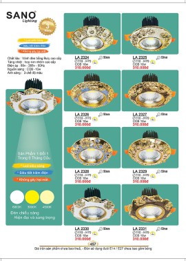 CATALOGUE ĐÈN SANO 2026-2027 ( Chiếc khấu từ 55%-58%)
