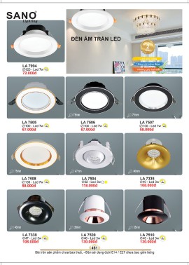 CATALOGUE ĐÈN SANO 2026-2027 ( Chiếc khấu từ 55%-58%)