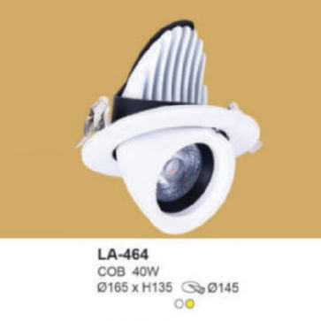 LA - 464: Đèn LED COB âm trần 40W, 1 chế độ ánh sáng ( trắng/vàng)