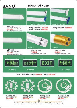 CATALOGUE ĐÈN SANO 2026-2027 ( Chiếc khấu từ 55%-58%)