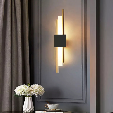 GT-481: Đèn gắn tường chao ống thủy tinh sáng 2 đầu - KT: W80mm x H500mm - Đèn LED