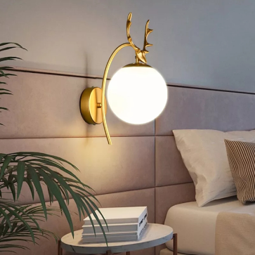 GT - 488: Đèn gắn tường chao quả bi - KT: W150mm x H250mm - Bóng đèn E27 x 1 bóng