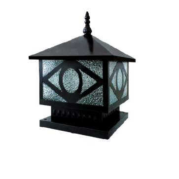 HF - 04A: Đèn gắn đầu trụ - KT: 200mm x 200mm x H250mm - Bóng đèn E27 x 1