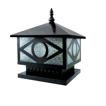 HF - 04C: Đèn gắn đầu trụ - KT: 300mm x 300mm x H300mm - Bóng đèn E27 x 1