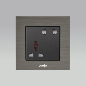 A90X-88017: Bộ ổ cắm đơn + ổ cắm đơn 3 chấu đa năng