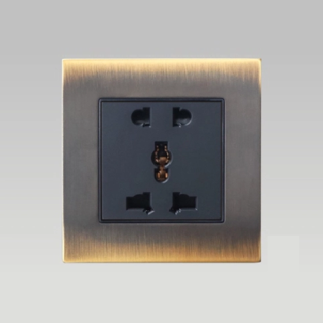 S80-88015: Bộ ổ cắm đơn 3 chấu đa năng + ổ cắm đơn 3 chấu