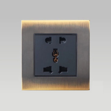 S80-88015: Bộ ổ cắm đơn 3 chấu đa năng + ổ cắm đơn 3 chấu