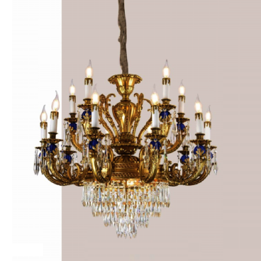 35-DC9047T15: Đèn chùm nến 15 tay - KT: Ø860mm x H700mm - Bóng đèn E14 x 21 bóng