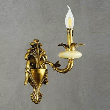 SN - VĐ 7025/1: Đèn vách đồng đơn - KT: Ø170mm x H320mm - Đèn chân E14 x 1 bóng