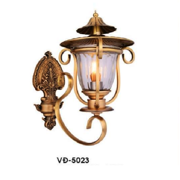 HF - VĐ - 5023: Đèn đồng gắn tường ngoài trời  - KT: Ø240 mm x W330mm x H390mm - Bóng đèn E27 x 1