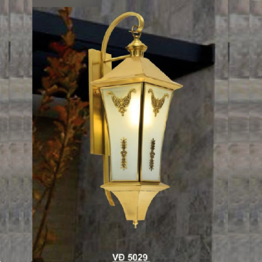 SN - VĐ 5029 :  Đèn gắn tường ngoài trời đồng - KT: Ø190mm x H600mm -  Bóng đèn E14 x 1 bóng