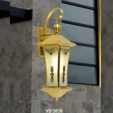 SN - VĐ 5030: Đèn gắn tường ngoài trời đồng - KT: Ø150mm x H500mm - Đèn chân E14 x 1 bóng