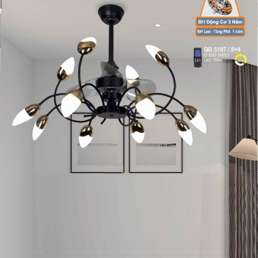 QĐ 5197/8+8: Quạt trần đèn LED 16 bóng