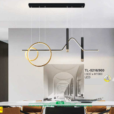 AN - TL- 5216/900: Đèn thả ngang LED - KT: L800mm x H1000mm - Đèn LED đổi 3 màu - Remote