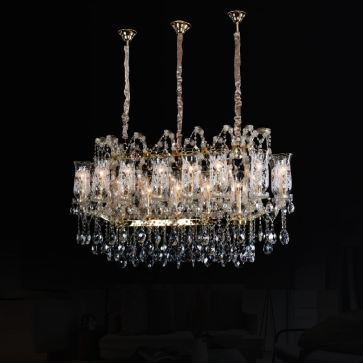 35 - DC5262N21: Đèn thả Phale - KT: L1300mm x W600mm x H700mm - Bóng đèn E14 x 21 bóng