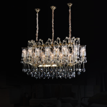 35 - DC5262N21: Đèn thả Phale - KT: L1300mm x W600mm x H700mm - Bóng đèn E14 x 21 bóng