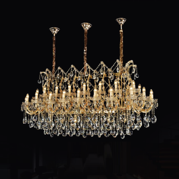 35 - DC5263N44: Đèn thả Phale - KT: L1750mm x W800mm x H850mm - Bóng đèn E14 x 44 bóng