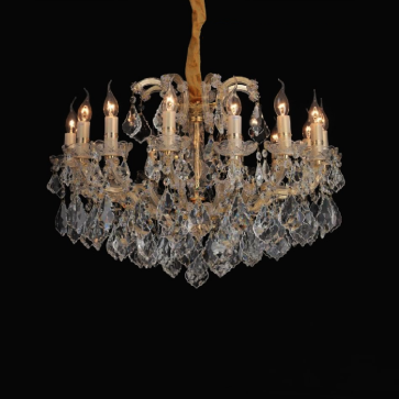 35 - DC 5285T18: Đèn chùm Phale nến 15 tay - KT: Ø800mm x H500mm - Bóng đèn nến chân E14 x 15 bóng