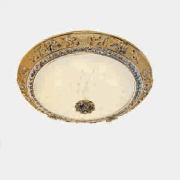 BT - 54: Đèn ốp trần chao thủy tinh - KT: Ø380mm - Đèn LED 24W ánh sáng đổi 3 màu