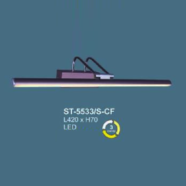 AN - ST - 5533/S - CF: Đèn rọi tranh/rọi gương thân màu Cafe - KT: L420mm x H70mm - Đèn LED đổi 3 màu