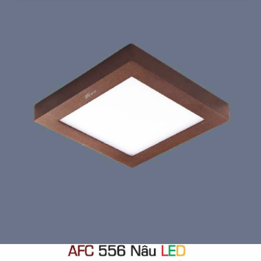 AFC 556 Nâu LED18W: Đèn LED vuông ốp nổi vỏ màu nâu 18W  - KT: 240mm x 240mm x H35mm - 1 chế độ ánh sáng (vàng/trung tính/trắng)