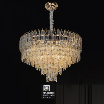 35 -TPL560T800: Đèn thả Phale - KT: Ø800mm x H450mm - Đèn E14 x 21 bóng