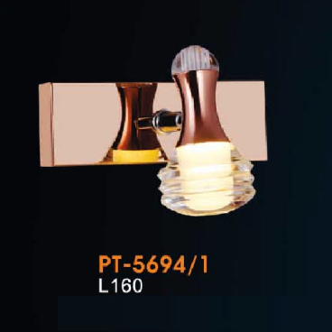 VE - PT - 5694/1: Đèn rọi tranh/gương đơn - KT: L160mm - Đèn LED ánh sáng vàng