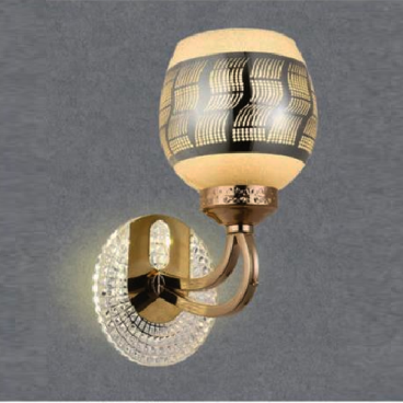 SN - V 5766: Đèn gắn tường đơn , đế đèn có LED - KT: Ø130mm x H255mm - Đèn LED  + bóng đèn E27 x 1 bóng