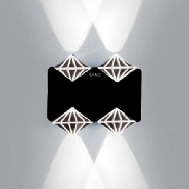 SN - VL 5281: Đèn gắn tường LED - KT: W100mm  x H93mm - Đèn LED 8W, ánh sáng vàng 4000K