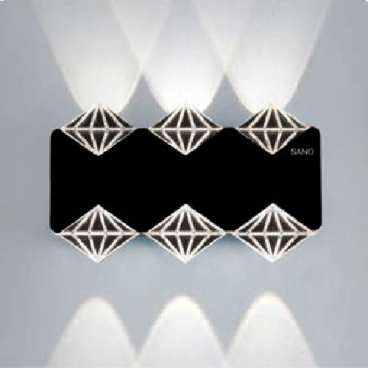 SN - VL 5282: Đèn gắn tường LED - KT: W150mm  x H93mm - Đèn LED 12W, ánh sáng vàng 4000K