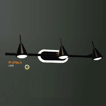 VE - PT - 5796/3:  Đèn rọi tranh/gương 3 bóng - KT: L460mm - Đèn LED ánh sáng đổi 3 màu