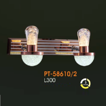 VE - PT - 58610/2: Đèn rọi tranh/gương 2 bóng - KT: L300mm - Đèn LED ánh sáng đổi 3 màu