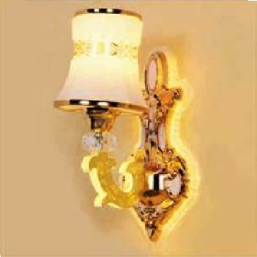 EU - V - 591: Đèn gắn tường đơn Đế có đèn LED - KT: L150mm x W200mm x  H320mm - Bóng đèn E27 x 1