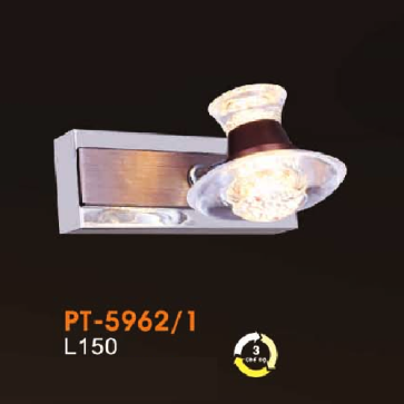 VE - PT - 5962/1: Đèn rọi tranh/gương đơn - KT: L150mm - Đèn LED đổi 3 màu