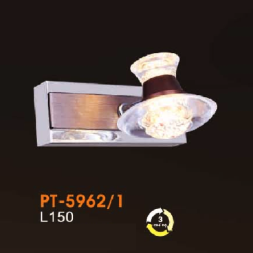 VE - PT - 5962/1: Đèn rọi tranh/gương đơn - KT: L150mm - Đèn LED đổi 3 màu