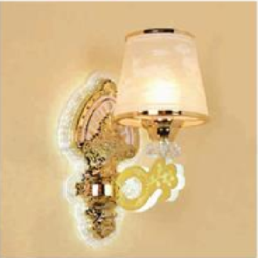 EU - V - 599: Đèn gắn tường đơn,  Đế và tay đèn có đèn LED - KT: L130mm x W170mm x  H330mm - Bóng đèn E27 x1