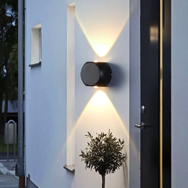 VNT - 6007: Đèn gắn tường ngoài trời - IP 67 - KT: Ø60mm - Đèn LED ánh sáng vàng 3500K