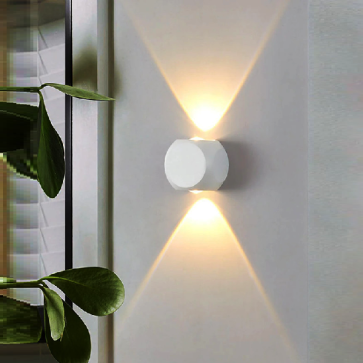 VNT - 6008: Đèn gắn tường ngoài trời - IP 67 - KT: Ø60mm - Đèn LED ánh sáng vàng 3500K