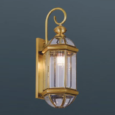 HF - VĐ - 6008M: Đèn đồng gắn tường ngoài trời  - KT: L200mm x W200mm x H550mm - Bóng đèn E27 x 1