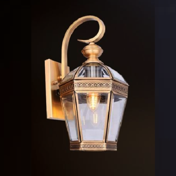 HF - VĐ - 6011: Đèn đồng gắn tường ngoài trời  - KT: L190 mm x W190mm x H320mm - Bóng đèn E27 x 1