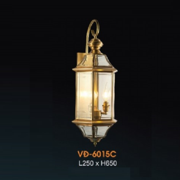 VE - VĐ - 6015C: Đèn gắn tường đồng  - KT: L250mm x H650mm - Đèn chân E14 x 3 bóng