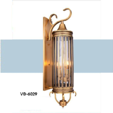 HF - VĐ - 6029: Đèn đồng gắn tường ngoài trời - KT: L200 mm x H750mm - Bóng đèn E27 x 3