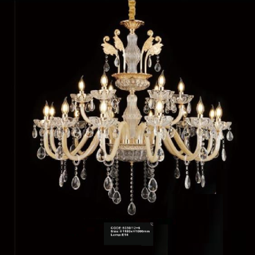 CODE: 8630/12+6: Đèn chùm nến 18 tay - KT: Ø1100mm x H1000mm - Đèn nến chân E14 x 18
