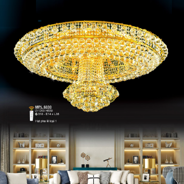 S - MPL 6030: Đèn áp trần Phale - KT: Ø1200mm x H550mm - Bóng đèn E14 x 35 bóng