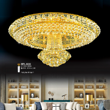 S - MPL 6030: Đèn áp trần Phale - KT: Ø1200mm x H550mm - Bóng đèn E14 x 35 bóng