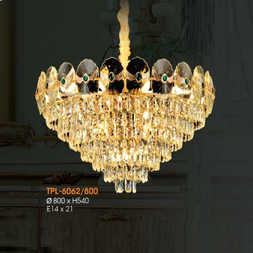 VE - TPL - 6062/800: Đèn thả Phale - KT: Ø800mm x H540mm - Đèn chân E14 x 21 bóng