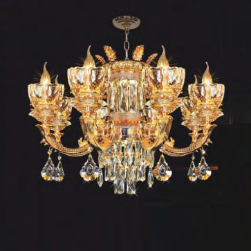 NC 6116/8: Đèn chùm Phale nến 8 tay - KT: Ø700mm x H500mm + 500mm - Bóng đèn Nến chân E14 x 8 bóng